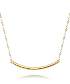 Simple Sideways Necklace (Gold)