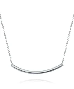Simple Sideways Necklace (Silver)