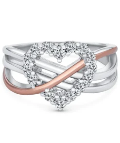 Two Tone Heart Ring